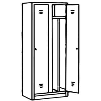 Kovinska garderobna omara s prekatom 11ST oprema 10
