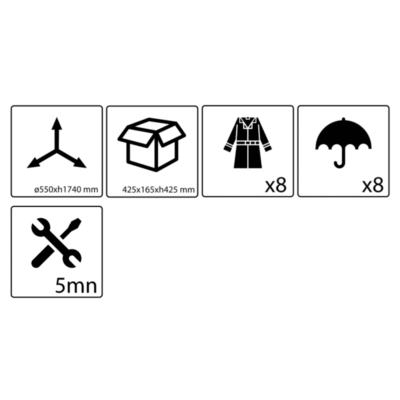 kovinsko garderobno stojalo za oblačila in dežnike 11ST oprema